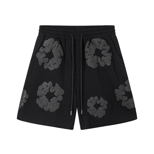 Denim Tears Cotton Wreath Shorts - Black/Dark Grey