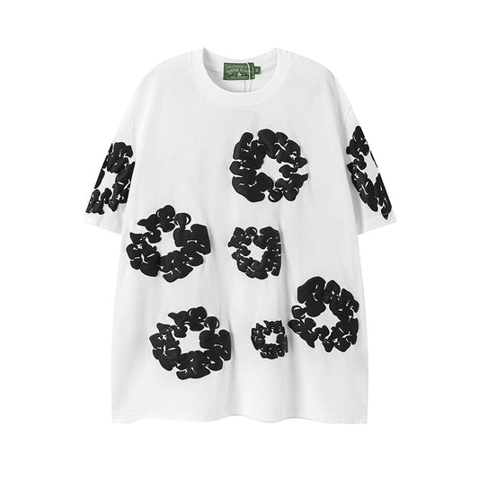 Denim Tears Cotton Wreath T-Shirt - White/Black